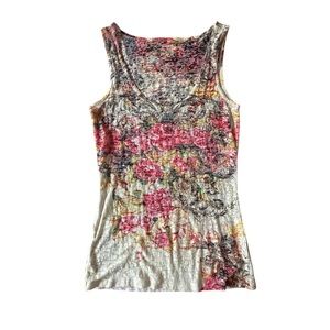 Y2K Vibes‎ Express Tissue Floral Tank XXS